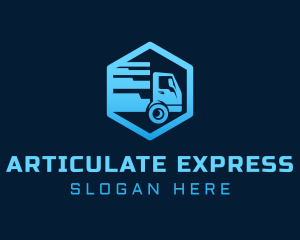 Hexagon Trucking Express logo design