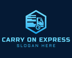 Hexagon Trucking Express logo design