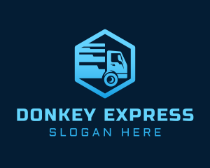 Hexagon Trucking Express logo design