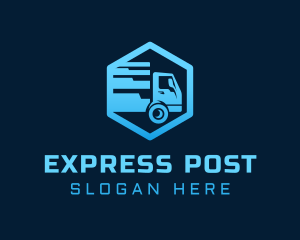 Hexagon Trucking Express logo design