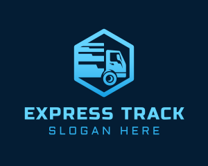 Hexagon Trucking Express logo design