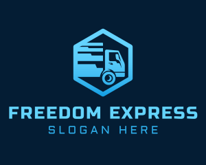 Hexagon Trucking Express logo design