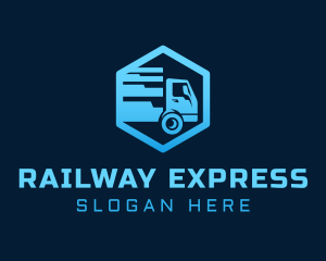 Hexagon Trucking Express logo design