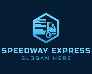 Hexagon Trucking Express logo design