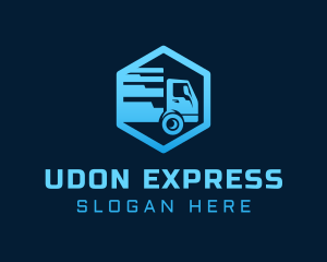 Hexagon Trucking Express logo design