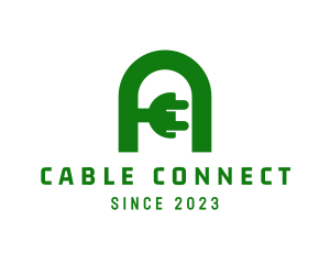 Electrical Plug Letter A  logo