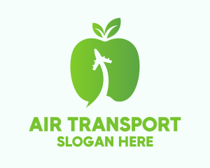 Green Apple Jetplane logo design