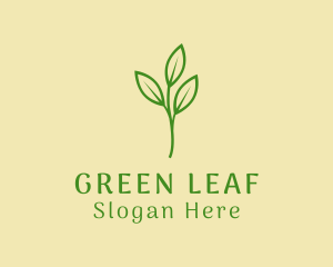 Green Seedling Plant logo design