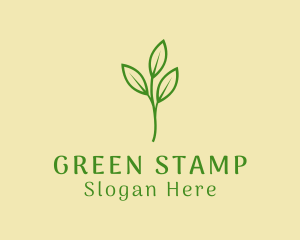 Green Seedling Plant logo design