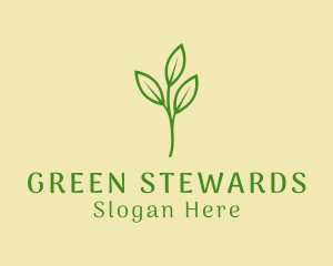 Green Seedling Plant logo design