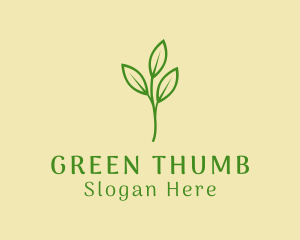 Green Seedling Plant logo design