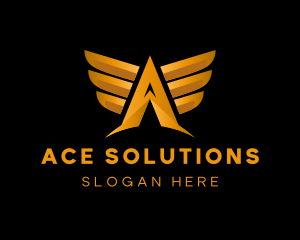 Flight Aviation Wings logo design