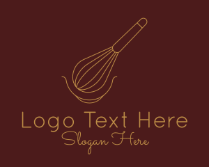 Minimalist Gold Whisk  logo