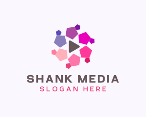 Geometric Media Player logo design