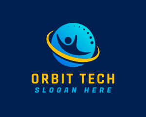 Human Planet Orbit logo design