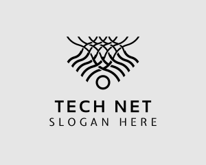 Modern Net Waves logo design