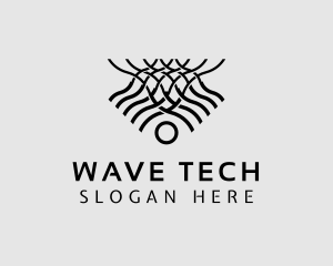 Modern Net Waves logo design