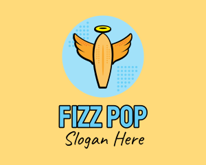 Retro Surfboard Angel logo design