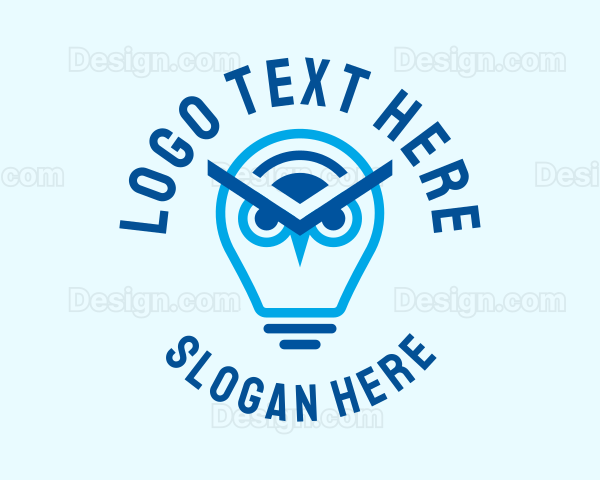 Idea Bulb Owl Logo