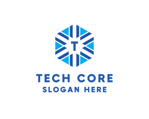 Digital Tech Hexagon  logo design