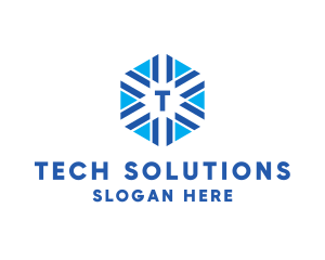 Digital Tech Hexagon  logo design