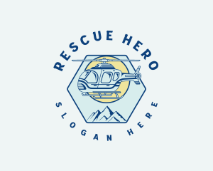 Aviation Rescue Helicopter logo design