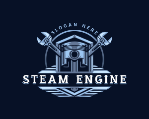 Piston Engine Wrench logo design