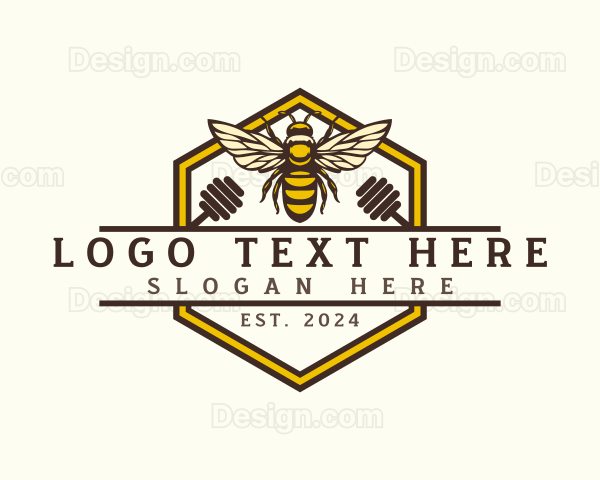 Hexagon Honeybee Farm Logo