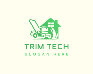 Lawn Grass Mower logo design