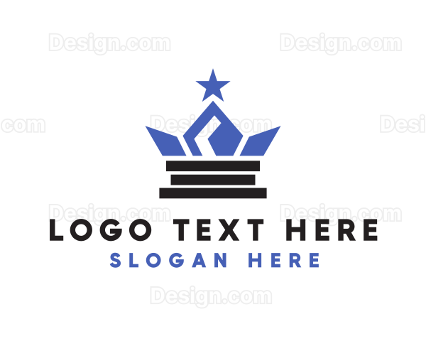 Geometric Star Crown Logo