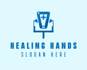 Mobile Medical Stethoscope logo design