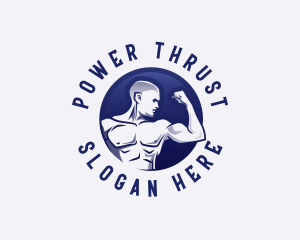 Muscular Fitness Bodybuilder Coach logo