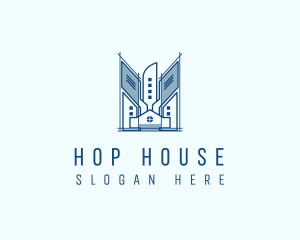 House High Rise Building logo design