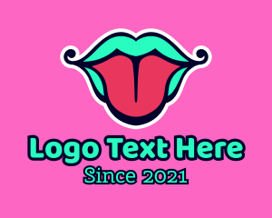 Multicolor Tongue Lips logo