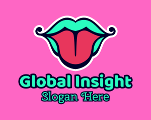 Multicolor Tongue Lips Logo