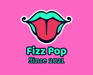 Multicolor Tongue Lips logo design