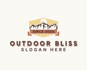 Outdoor Mountain Hiking logo design