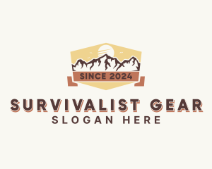 Outdoor Mountain Hiking logo design