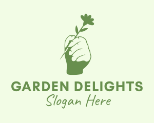 Flower Garden Hand logo design