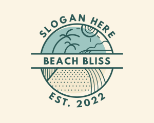 Beach Sand Summer logo design