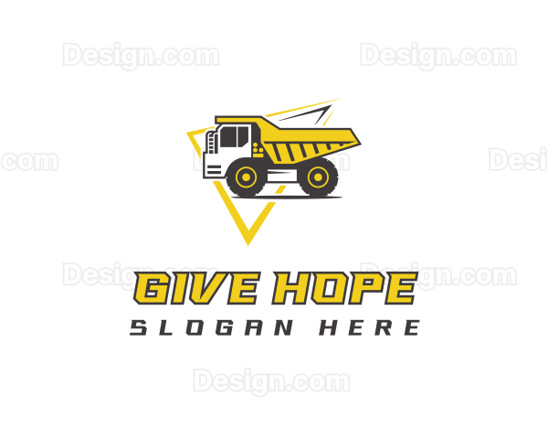 Dump Truck Construction Logo