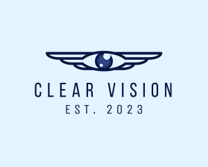 Modern Optical Eye Wings logo