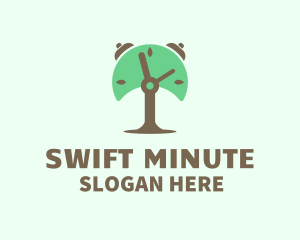 Tree Alarm Clock logo design