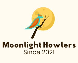 Moonlight Woodpecker Branch logo design