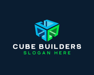 Digital Tech Cube  logo design