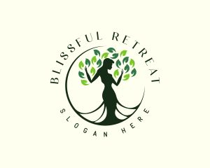 Woman Wellness Tree logo design