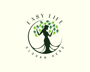 Woman Wellness Tree logo design