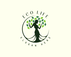 Woman Wellness Tree logo design