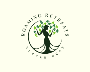 Woman Wellness Tree logo design