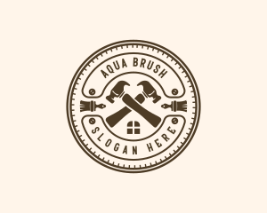 Hammer Construction Builder logo design